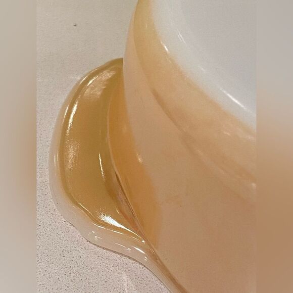 Vintage Fire King Ovenware Casserole Peach Luster - Picture 9 of 9